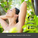 DS BD MAXKON 520L/Hr Portable Outdoor Gas LPG Instant Shower Water Heater White