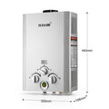 DS BD MAXKON 520L/Hr Portable Outdoor Gas LPG Instant Shower Water Heater Silver
