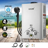 DS BD MAXKON 520L/Hr Portable Outdoor Gas LPG Instant Shower Water Heater Silver