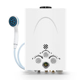 DS BD MAXKON 8 in 1 520L/Hr Portable Gas Instant Shower Water Heater White