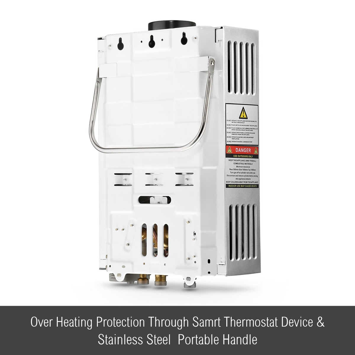 DS BD MAXKON 6 in 1 520L/Hr Portable Gas Instant Shower Water Heater Silver
