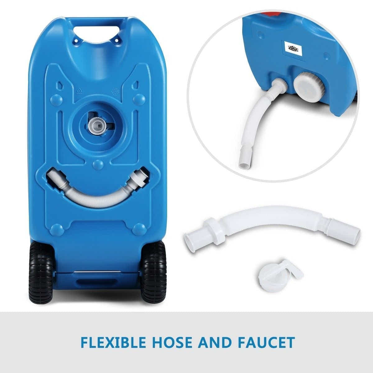 DS BD 40L Wheel Water Tank Portable Caravan Camping Motorhome Container Blue