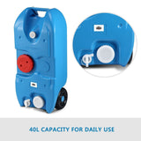 DS BD 40L Wheel Water Tank Portable Caravan Camping Motorhome Container Blue