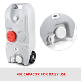DS BD 40L Wheel Water Tank Portable Caravan Camping Motorhome Container Grey