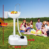 DS BD 17L Portable Camping Basin Sink Hand Wash Stand Wheel Water Tank Trip Gray