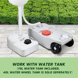 DS BD 17L Portable Camping Basin Sink Hand Wash Stand Wheel Water Tank Trip Gray