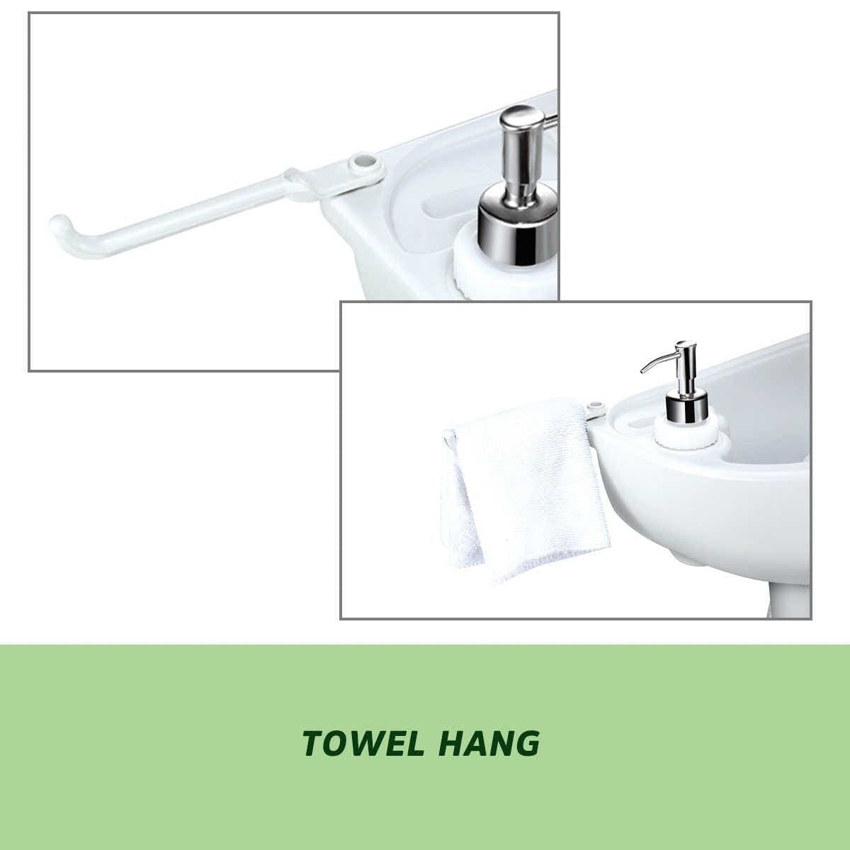 DS BD 17L Portable Camping Basin Sink Hand Wash Stand Wheel Water Tank Trip Gray