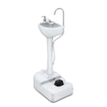 DS BD 17L Portable Camping Basin Sink Hand Wash Stand Wheel Water Tank Trip Gray