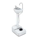 DS BD 17L Portable Camping Basin Sink Hand Wash Stand Wheel Water Tank Trip Gray