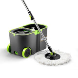 DS BD 360 Degree Spin Rotating Mop Bucket Set w/ Wheels and 4 Microfiber Heads