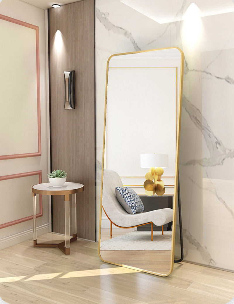 DS BS Aluminum Alloy Frame Full Size Body Mirror 165x60CM-Gold