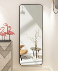DS BS Aluminum Alloy Frame Full Size Body Mirror 165x60CM-Black
