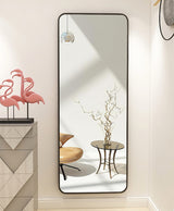 DS BS Aluminum Alloy Frame Full Size Body Mirror 165x60CM-Black