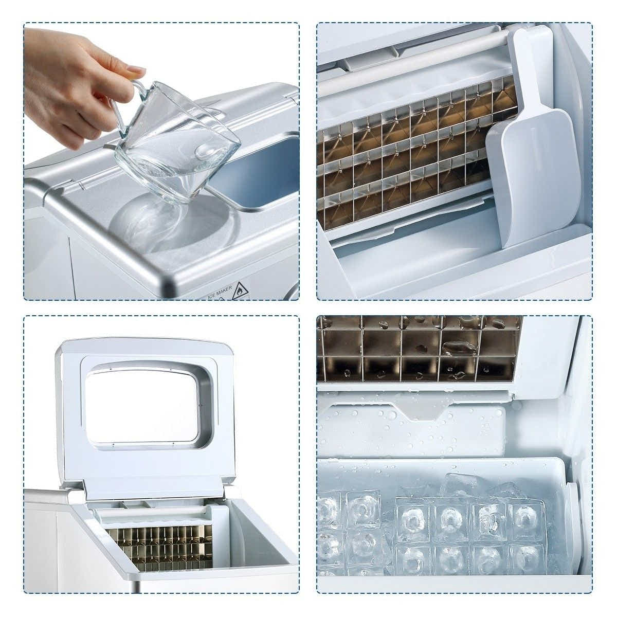 DS BD Maxkon 3.2L Portable Ice Cube Maker Commercial Fast Benchtop Freezer