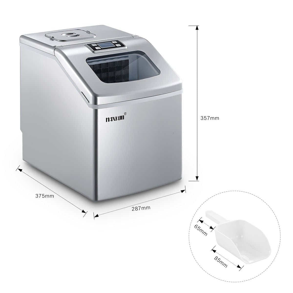 DS BD Maxkon 3.2L Portable Ice Cube Maker Commercial Fast Benchtop Freezer