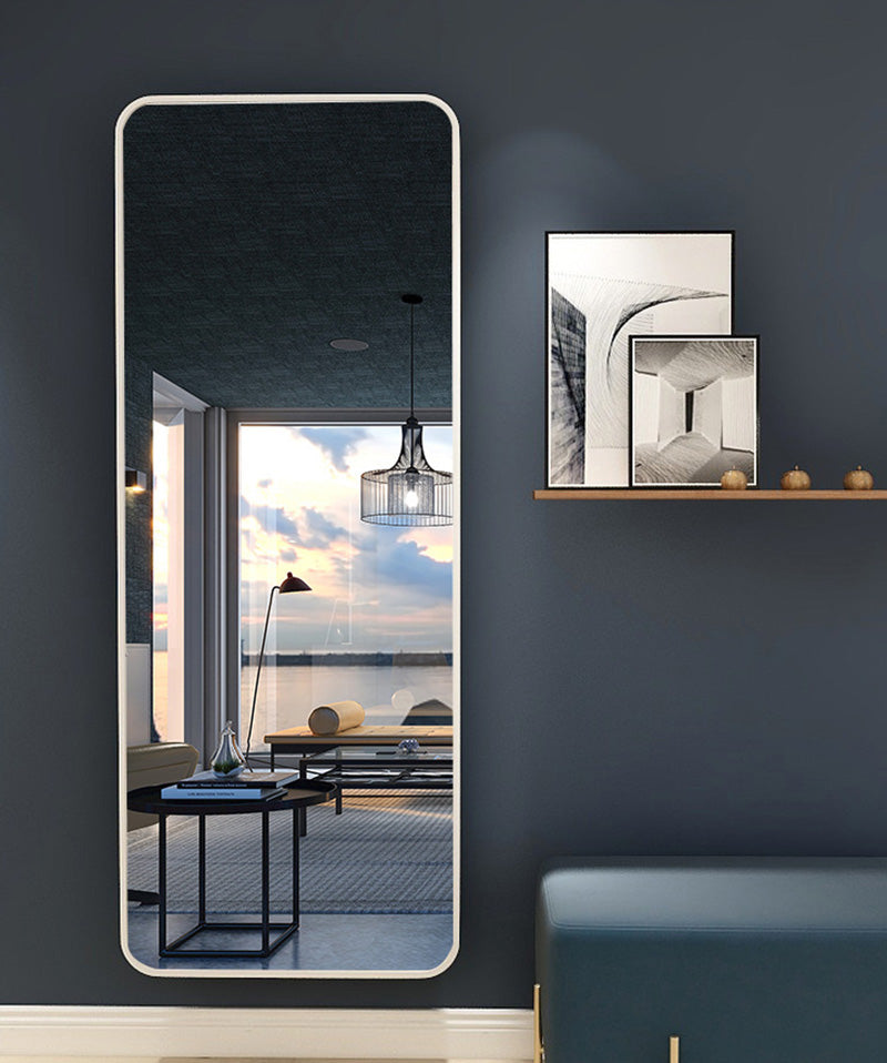 DS BS Aluminum Alloy Frame Full Size Body Mirror 165x60CM-White