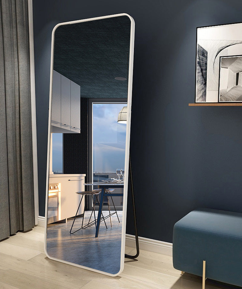 DS BS Aluminum Alloy Frame Full Size Body Mirror 165x60CM-White
