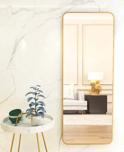 DS BS Aluminum Alloy Frame Full Size Body Mirror 165x60CM-Gold