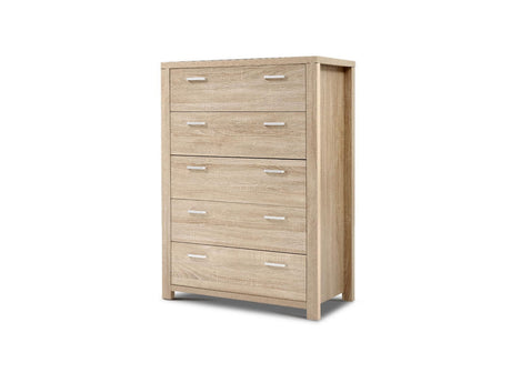 Skog Wooden Tallboy 5-Drawer 111 cm