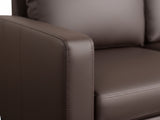 Moser PU Leather Sofa With Ottoman - Brown