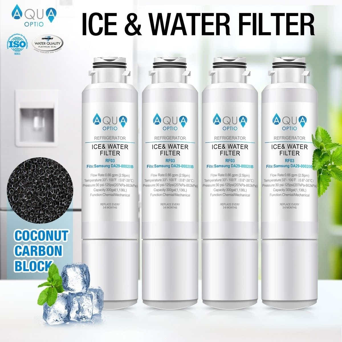 DS BD Aqua Optio Replacement Refrigerator DA29-00020B HAF-CIN/EXP 46-9101 4-Pack