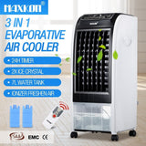 DS BD MAXKON 7L Evaporative Air Cooler Fan Button 3 Modes W/Remote Control Black