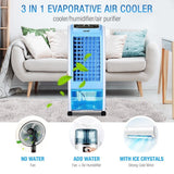 DS BD MAXKON 7L Evaporative Air Cooler Fan Button 3 Modes W/Remote Control Blue
