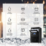 DS BD Maxkon 30kg Commercial Ice Cube Maker Benchtop Countertop Fast Freezer