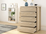 Skog Wooden Tallboy 5-Drawer 111 cm