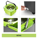 DS BD Spin Mop Bucket 360 Degree System Adjustable Handle 4 Swivel Mops DR FUSSY