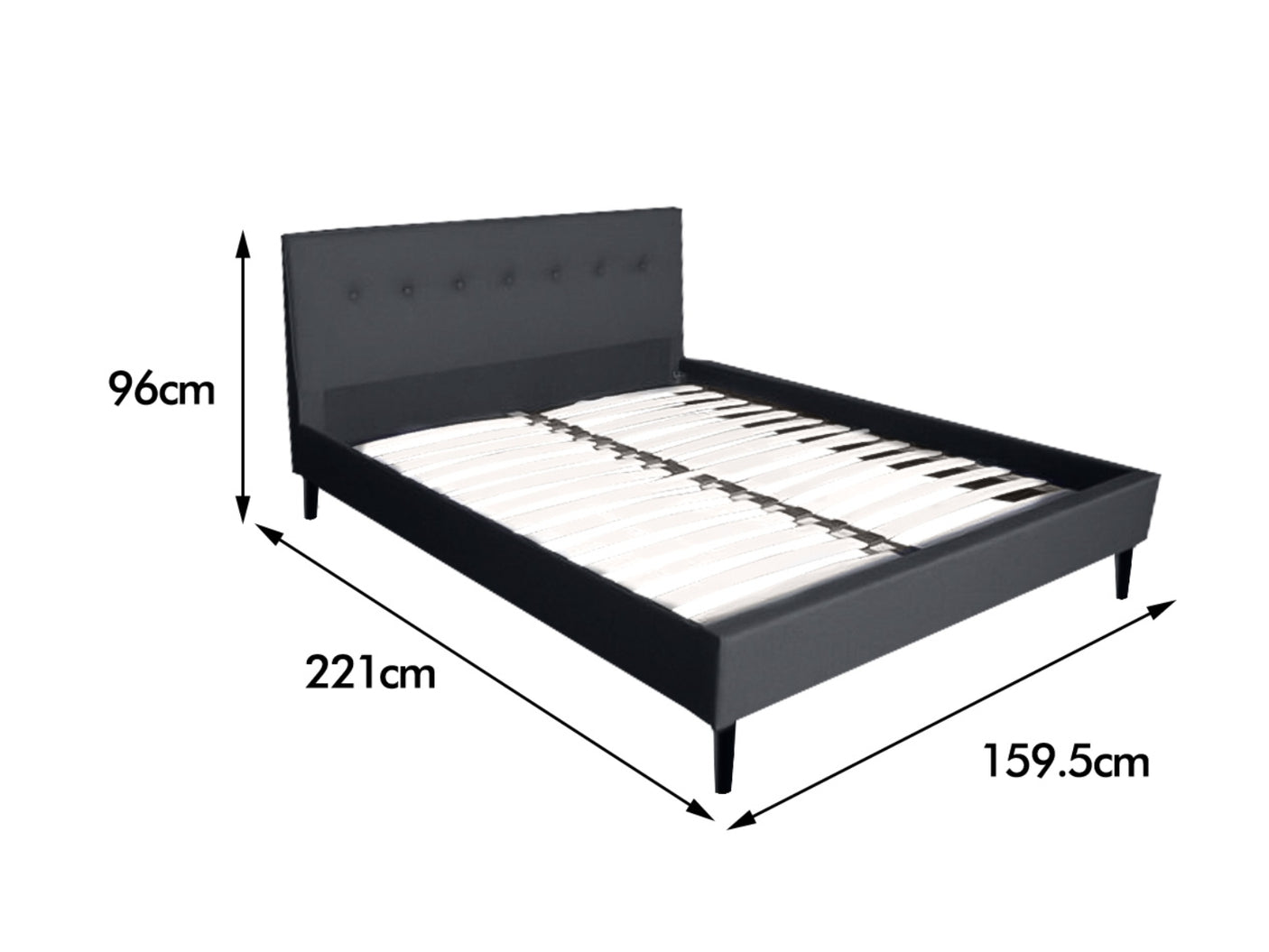Novo Queen Bed & 15cm Bonnell Mattress Combo