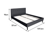Novo Queen Bed & 15cm Bonnell Mattress Combo