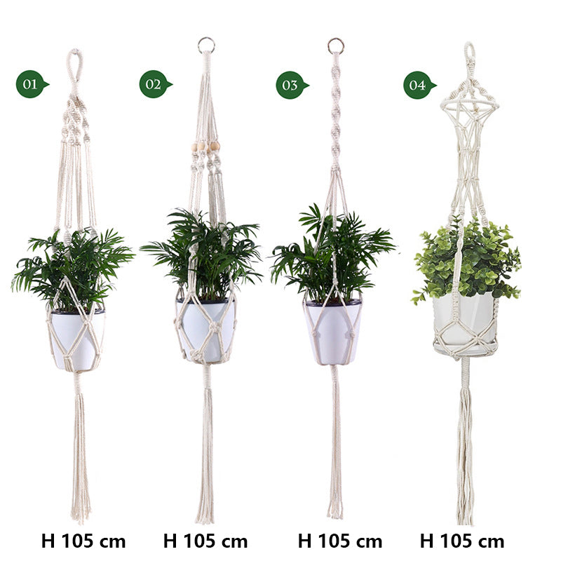 DS BS 4 Pack Simple Design Indoor Planter Hanging Rope-Type B
