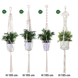 DS BS 4 Pack Simple Design Indoor Planter Hanging Rope-Type B