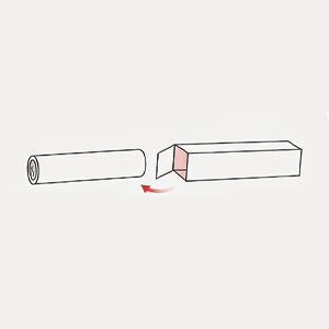 Remove from box and lay flat on the floor