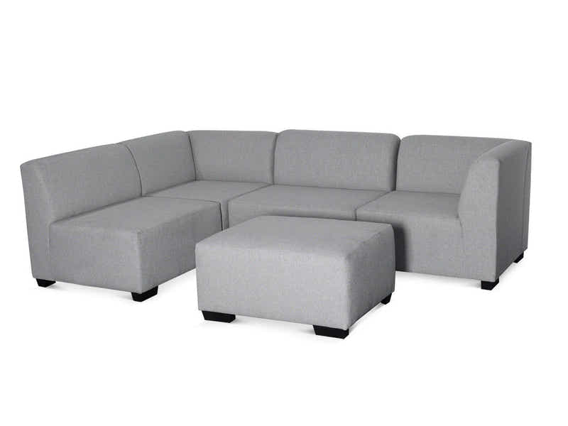 DS NZ Made Andy Corner Sofa with Ottoman - Kido Steel