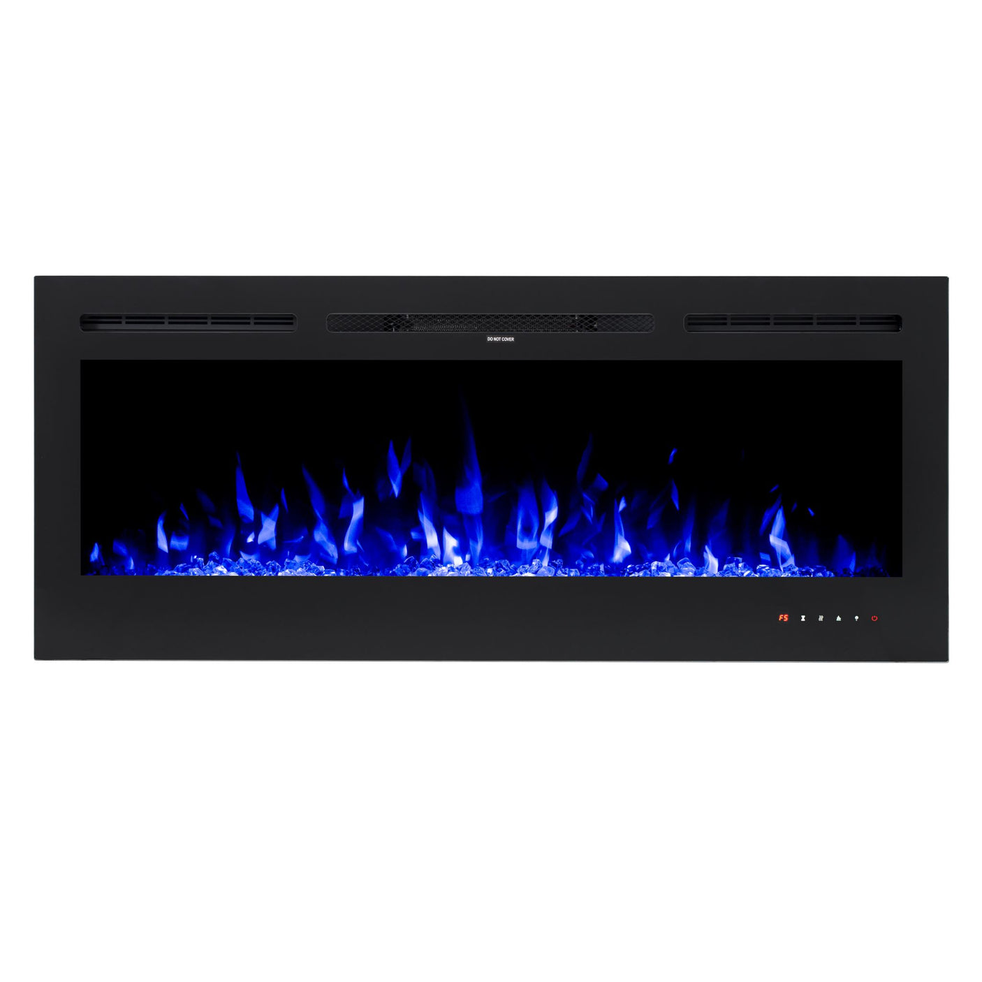 Electric Fireplace 50”Wall Mounted /Recessed Electric Fireplace Crystals