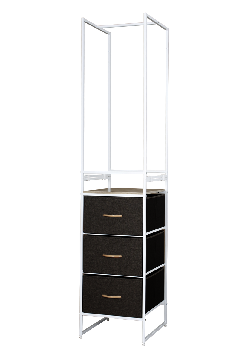 Delani Open Wardrobe with 3 Drawers