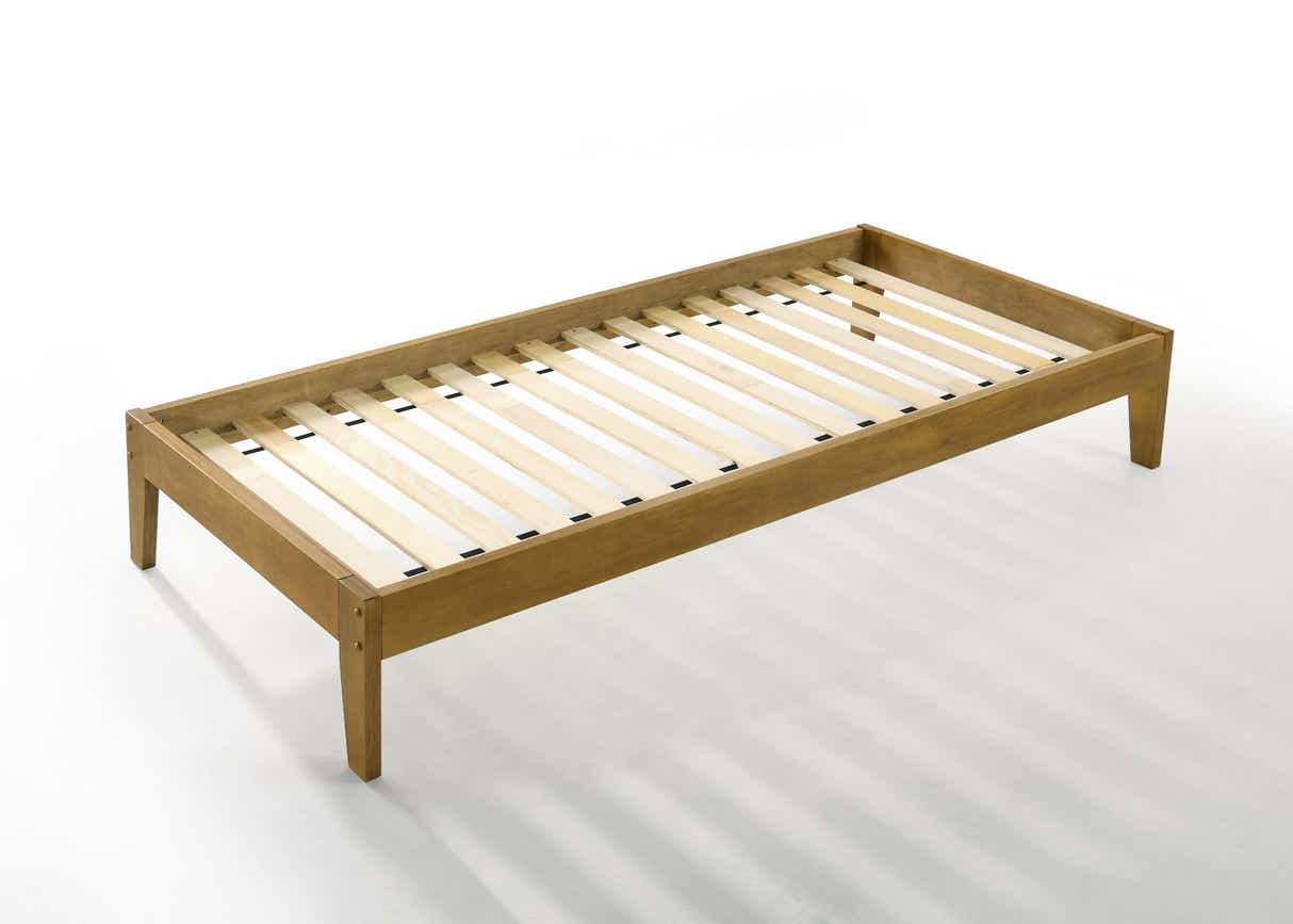 Sovo Bed Frame Oak & Euro Top Mattress G31 - Single