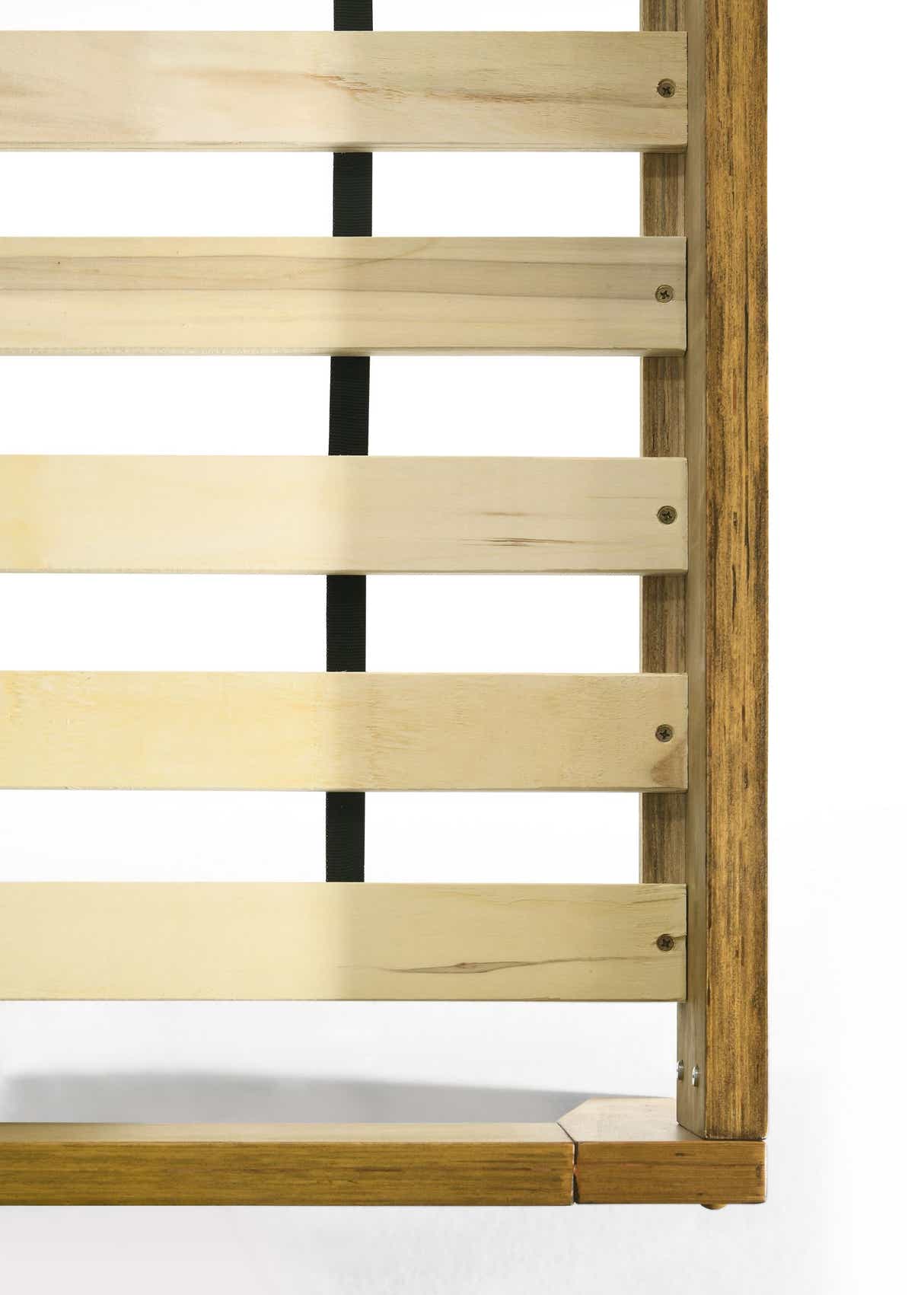 Sovo Bed Frame Oak & Euro Top Mattress G31 - Single
