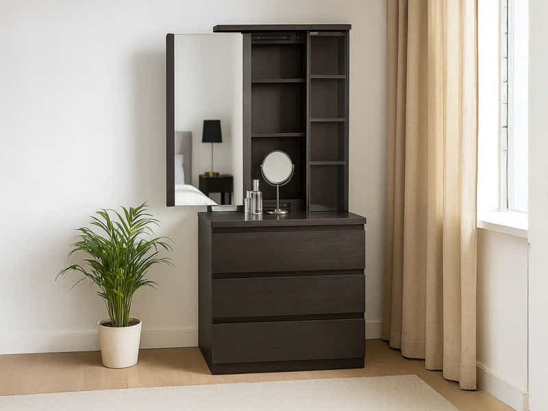 Tiko 3-Drawer Dresser - Black Oak