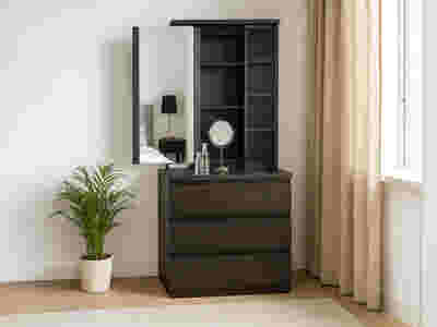 Tiko 3-Drawer Dresser - Black Oak