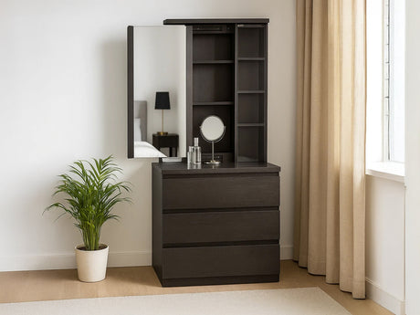 Tiko 3-Drawer Dresser - Black Oak