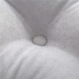 DS BS 120CM Cotton Linen Filled Triangular Wedge Bed Cushion-Gray