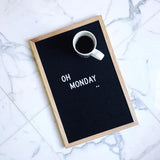 DS BS Black Felt Letter Boards Large with 370 Letters