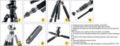 DS PB WeiFeng HJ-255 Tripod Professional  - aluminum alloy