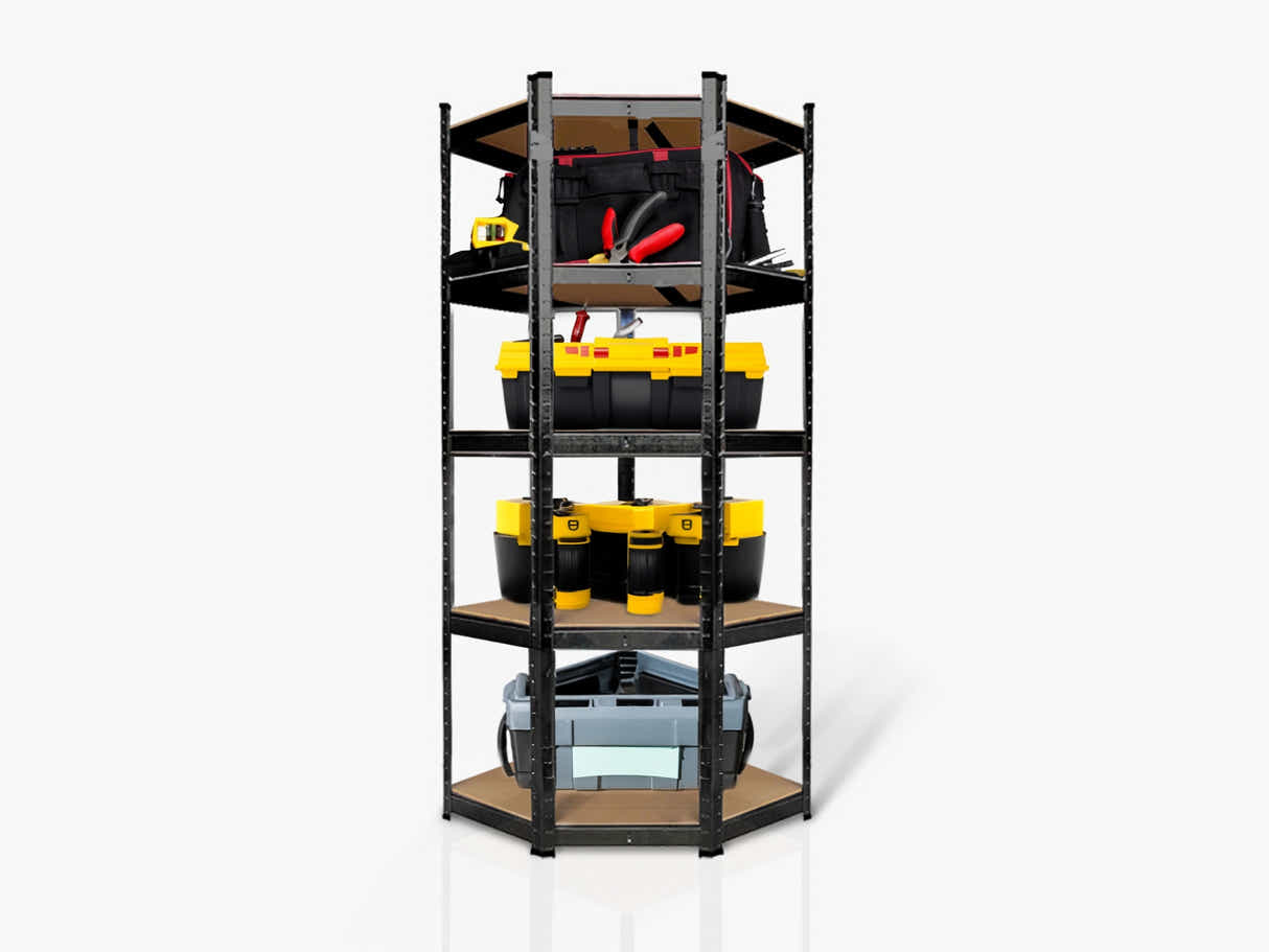 5-Layer Boltless Corner Shelving - Black