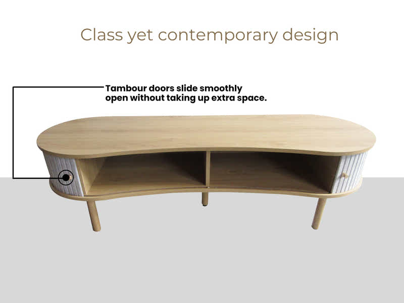 Ayla Tambour Entertainment Unit - 140 cm