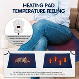 DS BD Pet Heated Mat Dog Pad Cat Electric Heater Waterproof Cover 65x40cm Blue