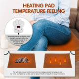 DS BD Heating Pad Dog Cat Electric Heated Mat Waterproof Cover 65x40cm Brown